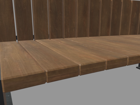 Low Poly Bench 016 3D Model