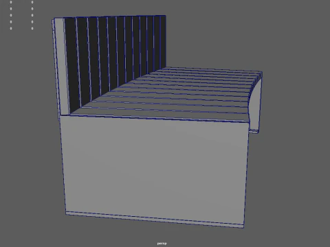 Low Poly Bench 016 3D Model