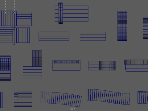 Low Poly Bench Pack Modelo 3D
