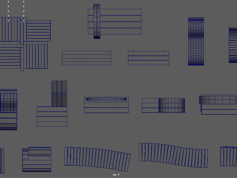 Low Poly Bench Pack 3D Model