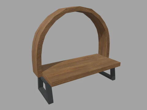Low Poly Bench Pack 3D Model