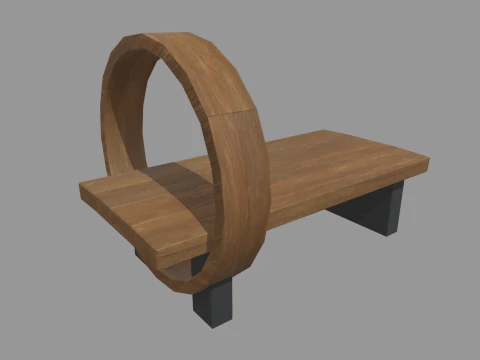 Low Poly Bench Pack 3D Model