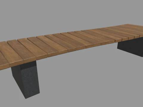Low Poly Bench Pack 3D Model