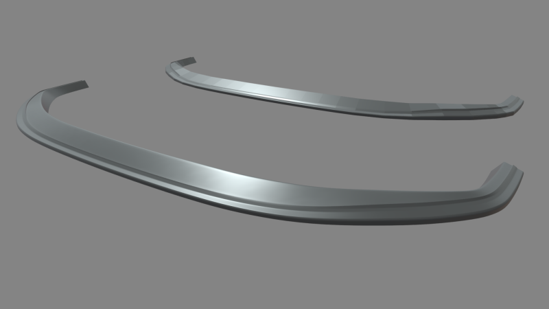 Front Bumper Lip Car 04 3D Model .c4d .max .obj .3ds .fbx .stl .blend