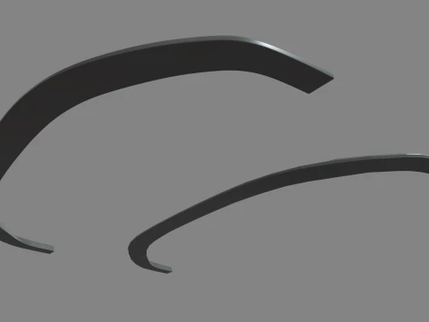 Front Bumper Lip Car 04 3D Model