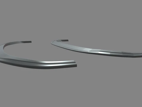 Front Bumper Lip Car 04 3D Model