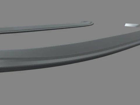 Front Bumper Lip Car 04 3D Model