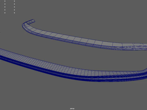 Front Bumper Lip Car 04 3D Model
