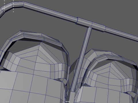 Low Poly Baby Double Stroller 3D Модель