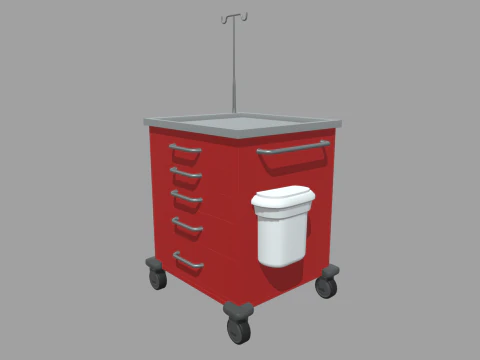 Emergency Cart 3D Model