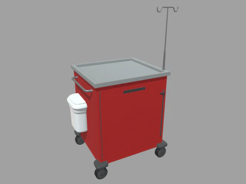 Emergency Cart 3D Model