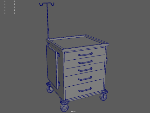 Emergency Cart 3D 모델