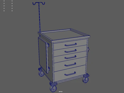 Emergency Cart 3D Model