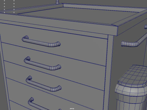 Emergency Cart 3D Model