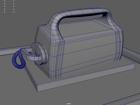 Emergency Cart With Defibrillator 3D Model
