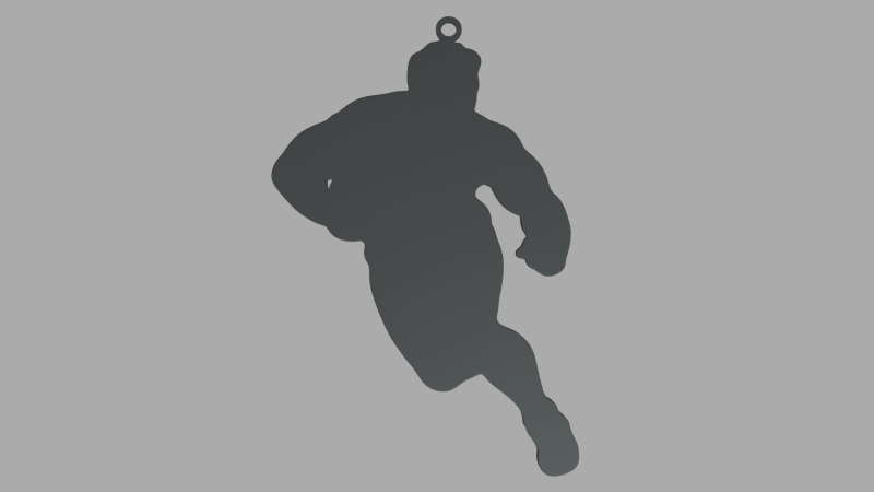Rugby Key Ring Chain 02 3D 프린트 모델 .c4d .max .obj .3ds .fbx .stl .blend 