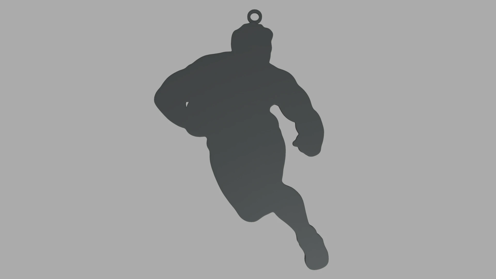 Rugby Key Ring Chain 02 3D Print Model .c4d .max .obj .3ds .fbx .stl .blend 