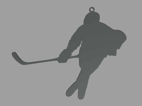Hockey Key Ring Chain 03 3D Print Model