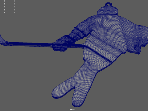 Hockey Key Ring Chain 03 Model Cetak 3D