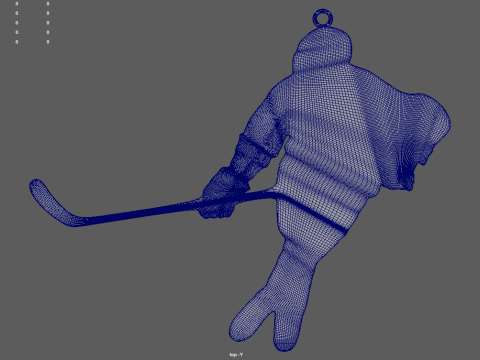 Hockey Key Ring Chain 03 Model Cetak 3D