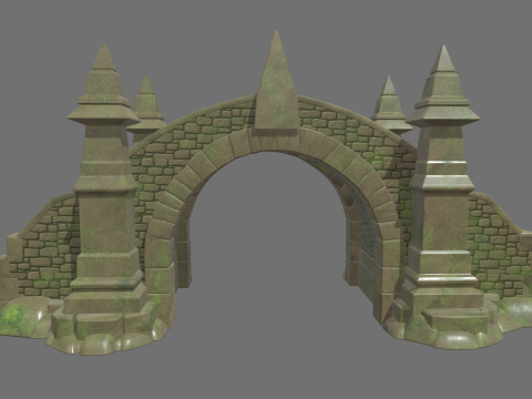 Medieval Bridge Cartoon 01 3D 모델
