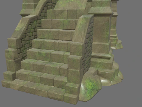Medieval Bridge Cartoon 01 3D Model