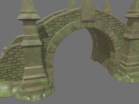 Medieval Bridge Cartoon 01 3D 모델