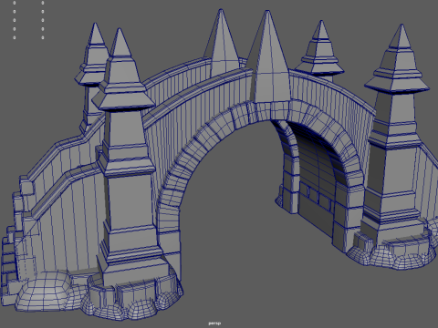 Medieval Bridge Cartoon 01 3D 모델