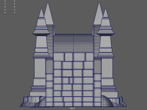 Medieval Bridge Cartoon 01 3D Model