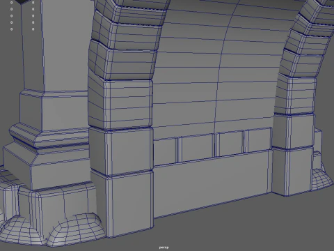 Medieval Bridge Cartoon 01 3D Model