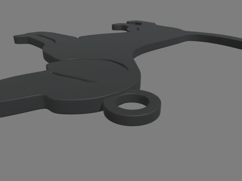 Beagle Key Ring Chain 01 3D Print Model