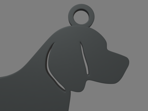 Beagle Key Ring Chain 01 3D Baskı Modeli