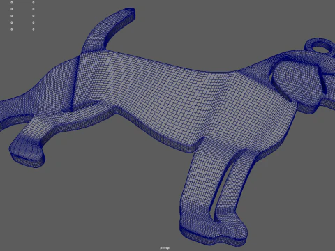 Beagle Key Ring Chain 01 3D Print Model
