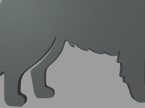 Border Collie Key Ring Chain 01 3D Print Model