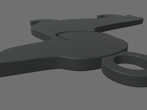 Dachshund Key Ring Chain 01 3D Print Model