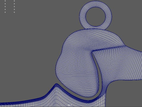 Dachshund Key Ring Chain 01 3D Print Model