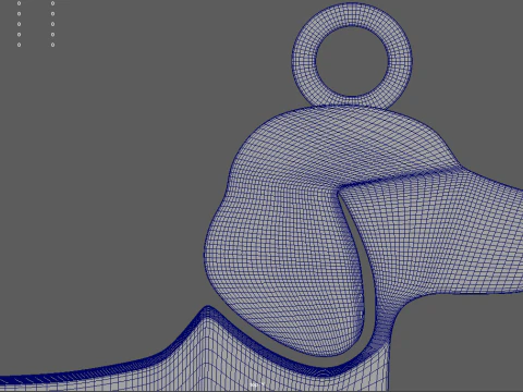 Dachshund Key Ring Chain 01 3D Print Model