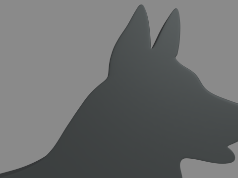 German Shepherd Ring Chain 01 3D 打印模型