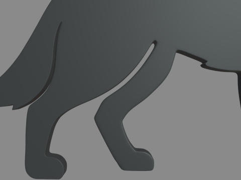 German Shepherd Ring Chain 01 3D 打印模型