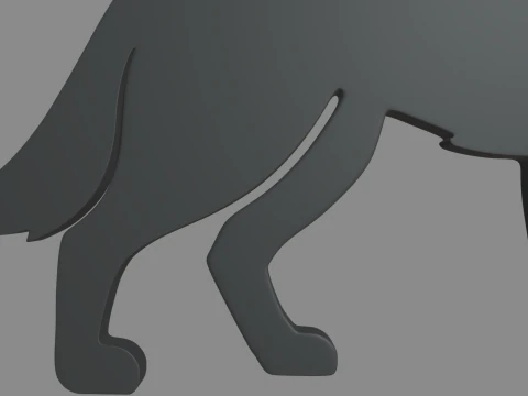 German Shepherd Ring Chain 01 3D Print Model