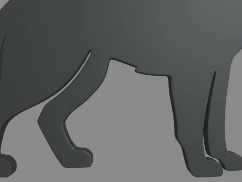 German Shepherd Ring Chain 01 3D Print Model