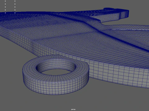 German Shepherd Ring Chain 01 3D Print Model