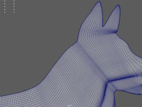 German Shepherd Ring Chain 01 3D Print Model
