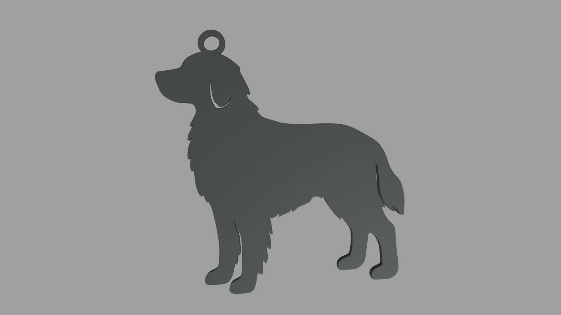 Golden Retriever Key Ring Chain 01 3D Print Model .c4d .max .obj .3ds .fbx .stl .blend 