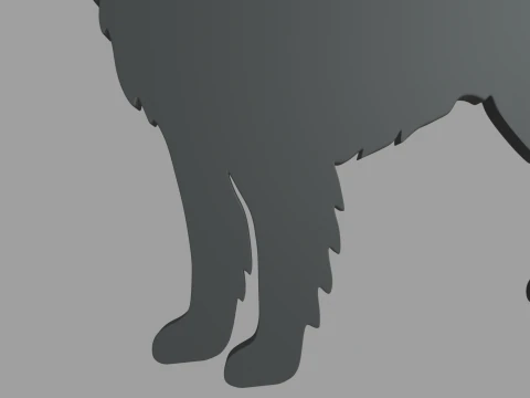 Golden Retriever Key Ring Chain 01 3D Print Model