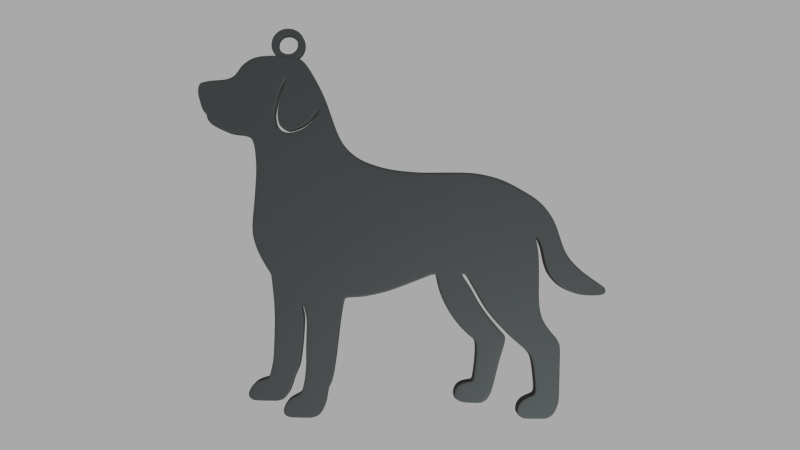 Labrador Key Ring Chain 01 3D Принт Модель .c4d .max .obj .3ds .fbx .stl .blend