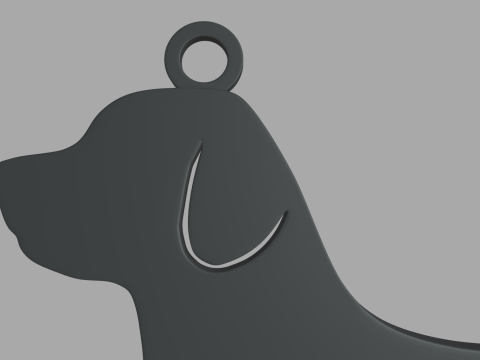 Labrador Key Ring Chain 01 3D printmodel