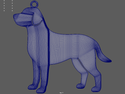 Labrador Key Ring Chain 01 3D printmodel