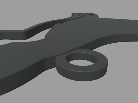Siberian Husky Key Ring Chain 01 3D Print Model