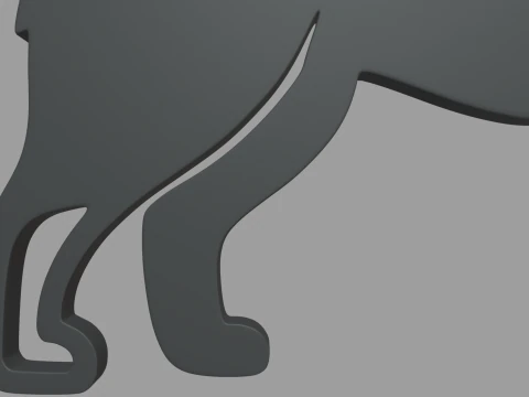 Siberian Husky Key Ring Chain 01 3D Print Model